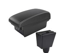 YUQUDGELKY Per R&enault Per Logan II 2018 2019 2020 2021 2022 Scatola Bracciolo Auto Scatola Di Stivaggio Parti Auto Interne(B3 Nero bianco 3USB)