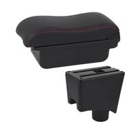 YUQUDGELKY Per R&enault Per Sandero Portabracciolo Auto Scatola Di Archiviazione Dettagli Interni Accessori Auto(B1 linea rossa 3USB)