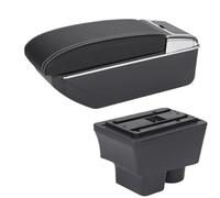 YUQUDGELKY Per S&koda Per Fabia 2 2008-2014 Portabbracciolo Pezzi Di Retrofit Scatola Di Archiviazione Componenti Interni Accessori Auto(D3 Nero bianco No USB)