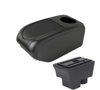YUQUDGELKY Per S&koda Per FABIA Bracciolo Per S&koda Per Fabia II 2008-2014 Portabraccioli Auto Scatola Di Archiviazione Parti Interne(B1 Black Frame 6USB)