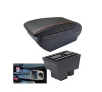 YUQUDGELKY Per S&koda Per FABIA Portabrasile Per S&koda Per Fabia II 2 Bracciolo Auto 2008 209 2010 2011-2014 Scatola Portautensili(F linea rossa Nessuna USB)