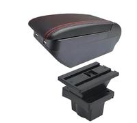 YUQUDGELKY Per S&koda Per Octavia Per Yeti Mk2 2005-2012 Vanità Bracciolo Auto Scatola Di Archiviazione Accessori Auto Interni Retrofit(H linea rossa 4USB)
