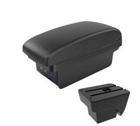 YUQUDGELKY Per SEAT Per ARONA Modifica Bracciolo Auto Scatola Immagazzinamento Doppio Strato Con USB Accessori Auto(B2 linea nera 3USB)