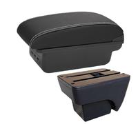 YUQUDGELKY Per Seat Per Ibiza Box Bracciolo Per Ibiza 6j Per Ibiza 6L Bracciolo Auto 2018-2025 Scatola Di Archiviazione Auto Retrofit Interni(B3 Nero bianco 3USB)