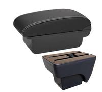 YUQUDGELKY Per Seat Per Ibiza Box Bracciolo Per Ibiza 6j Per Ibiza 6L Bracciolo Auto 2018-2025 Scatola Di Archiviazione Auto Retrofit Interni(C3 Nero bianco SENZA USB)