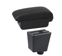 YUQUDGELKY Per SEAT Per Ibiza III 2001 2002 2003 2004-2008 Scatola Bracciolo Per Ibiza 6j Per Ibiza 6L Scatola Bracciolo Auto Scatola Di Stoccaggio(B1 Nero bianco 3USB)