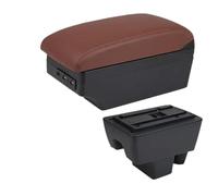 YUQUDGELKY Per Seat Per Toledo Scatola Bracciolo Per Seat Per Toledo Scatola Bracciolo Auto Scatola Di Archiviazione Centrale Retrofit Interno Con USB(C6 brown 7USB)