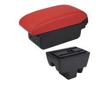 YUQUDGELKY Per Seat Per Toledo Scatola Bracciolo Per Seat Per Toledo Scatola Bracciolo Auto Scatola Di Archiviazione Centrale Retrofit Interno Con USB(B4 rosso 3USB)