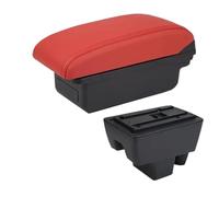 YUQUDGELKY Per Seat Per Toledo Scatola Bracciolo Per Seat Per Toledo Scatola Bracciolo Auto Scatola Di Archiviazione Centrale Retrofit Interno Con USB(A4 rosso senza USB)