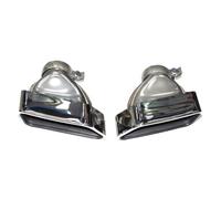YUQUDGELKY Per Serie 5 F10 F11 F18 535 2011-2017 Tubo Di Scarico A Bocca Rotonda Ugello Di Scarico Quadrato Nero In Acciaio Inossidabile(Argento)