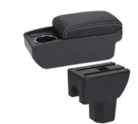 YUQUDGELKY Per Suzuki Per IGNIS Box Bracciolo Auto Parti Retrofit Portabicchieri Interno Scatola Di Archiviazione Accessori(B3 Nero bianco 6USB)