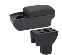 YUQUDGELKY Per Suzuki Per IGNIS Box Bracciolo Auto Parti Retrofit Portabicchieri Interno Scatola Di Archiviazione Accessori(B2 Linea nera 6USB)