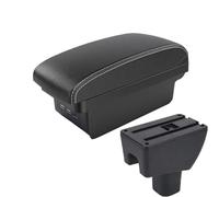 YUQUDGELKY Per Toyota Per Agya Scatola Bracciolo Per Agya Per Wigo Bracciolo Auto Scatola Di Archiviazione Centrale Retrofit Con Ricarica USB(B3 Nero bianco 3USB)