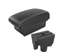 YUQUDGELKY Per Toyota Per Aqua I 2011-2021 Bracciolo Auto Scatola Di Archiviazione Modifiche Interni Ricambi Auto(B3 Nero bianco 3USB)