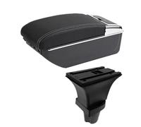 YUQUDGELKY Per Toyota Per Aygo Portabracciolo Scatola Di Immagazzinaggio Centrale Retrofit Con USB Accessori Auto(C white line 7USB)