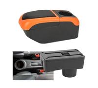 YUQUDGELKY Per Toyota Per Aygo X Scatola Bracciolo Parti Retrofit Scatola Di Riporlo Auto Supporto Braccio Regolabile In Altezza Dettagli Interni(Nero arancione)