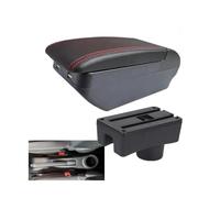 YUQUDGELKY Per Toyota Per Aygo X Scatola Bracciolo Per Aygo Bracciolo Auto Scatola Di Riporlo Portabicchieri Retrofitting Interni Accessori Auto(H linea rossa 4USB)