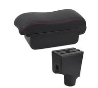 YUQUDGELKY Per Toyota Per Yaris 2015 2016 2017 2018 2019 2020 2021 2022 2023 Scatola Poggiapolsi Auto Per Toyota Per Yaris Hybrid Scatola Di Archiviazione(A1 Nero rosso SENZA USB)