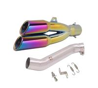 YUQUDGELKY Per VFR1200 X VFR1200F VFR 1200 2009-2015 Modifica Terminale Di Scarico Per Moto Tubo Centrale Sezione Di Collegamento Marmitta Espace Moto(Style E)