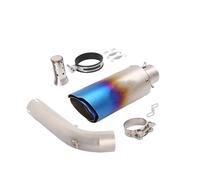 YUQUDGELKY Per VOGE 900DS DS900X 2024-2025 Tubo Di Scarico Centrale Per Moto 51 Mm Terminale In Acciaio Inox DB Killer Rimovibile(Blu)