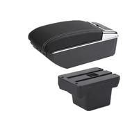 YUQUDGELKY Per VW Per Caddy 5 2024 Portabracciolo Scatola Di Immagazzinaggio Retrofit Interni(D3 linea bianca 7USB)