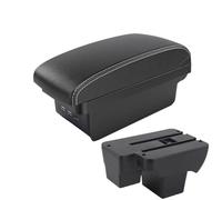 YUQUDGELKY Per VW Per Polo 2020 2021 2022 2023 2024 Scatola Bracciolo Scatola Di Stoccaggio Retrofit Parti Retrofit(B3 Nero bianco 3USB)