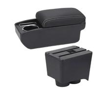 YUQUDGELKY Per VW Per Polo Bracciolo Per VW Per Polo 9N 3 2002 2003 2004 2005 2006 2007 2008 2009 Bracciolo Auto Scatola Di Archiviazione(C3 Nero bianco SENZA USB)