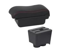 YUQUDGELKY Per VW Per Polo Bracciolo Per VW Per Polo 9N 3 2002 2003 2004 2005 2006-2009 Bracciolo Auto Scatola Di Archiviazione Centrale(B red line 3USB)