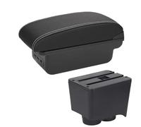 YUQUDGELKY Per VW Per Polo Bracciolo Per VW Per Polo 9N 3 Scatola Bracciolo Auto 2002-2009 Ricambi Retrofit Scatola Di Archiviazione USB(B3 Nero bianco 3USB)