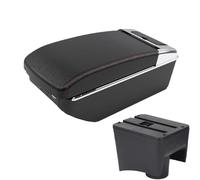 YUQUDGELKY Per VW Per POLO Mk5 6R Per Vento Box Bracciolo Auto Parti Interni Scatola Di Archiviazione Accessori Auto Interfaccia USB(A1 Nero rosso 7USB)