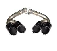 YUQUDGELKY Per VW Per Touareg 2019 2020 2021 2022 2023 2024 Modificato Terminale Di Scarico In Acciaio Inox Nero Ugello Terminale Marmitta(Nero A,2.0)