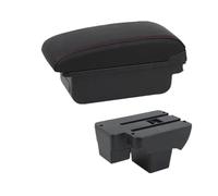 YUQUDGELKY Per VW Per Virtus Scatola Bracciolo Per VW Per Polo Bracciolo Auto 2019 2020 2021 2022 2023 2024 Scatola Di Archiviazione Centrale Con USB(A1 linea rossa Nessuna USB)