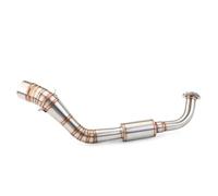 YUQUDGELKY Per Y&amaha NVX Per AEROX NVX155 Per AEROX155 2016 2017 2018 2019 2020 2021 Collettore Di Scarico Per Moto 51 Mm In Acciaio Inox(Argento)