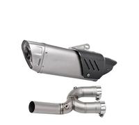 YUQUDGELKY Per YZF-R1 R1 2015 2016 2017 2018 2019 2020 2021 2022 Silenziatore Di Scarico Per Moto Tubo Di Collegamento Centrale Sezione Centrale Sistema(Style A 430MM)