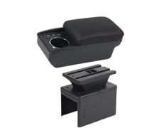 YUQUDGELKY Portabracciolo Auto Per TT Coupé Per TT Vanità Centrale Portabicchieri Ricambi Interni(C1 Black red 3USB)