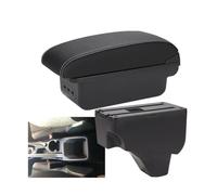 YUQUDGELKY Portabracciolo Auto Scatola Di Archiviazione Parti Di Retrofit Dettagli Interni Accessori Auto Per Peugeot 208 2019 2020-2024(B3 Nero bianco 3USB)
