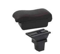 YUQUDGELKY Portabracciolo Auto Scatola Di Immagazzinaggio Braccio Accessori Per C&hevrolet Per Trax Per Tracker 2015 2016 2017 2018 2019(A2 Black red NO USB)