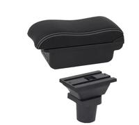 YUQUDGELKY Portabracciolo Scatola Di Immagazzinaggio Centrale Accessori Auto Per Toyota Per Yaris Per Vitz 5 Porte Hatchback 1998-2011(B2 white line 3USB)
