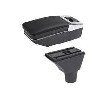 YUQUDGELKY Portabracciolo Scatola Di Stoccaggio Retrofit Accessori Auto Per R&enault Per Sandero Stepway Portabracciolo(Linea nera A2 Nessuna USB)
