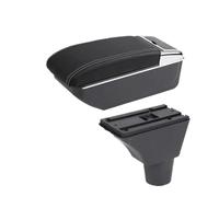 YUQUDGELKY Portabracciolo Scatola Di Stoccaggio Retrofit Accessori Auto Per R&enault Per Sandero Stepway Portabracciolo(B3 linea bianca NO USB)