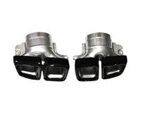 YUQUDGELKY Quad Per Mercedes Per Benz ML63 W166 Classe CLS W218 2012 2013 2014 2015 Facellift CLS63 Terminale Di Scarico In Acciaio Inox Nero(NERO)
