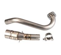 YUQUDGELKY Raccordo Anteriore Da 51 Mm In Acciaio Inox E Lega Di Titanio Collettore Di Scarico Per Moto Per Y&amaha XMAX300 XMAX 300 2017-2024(Titanium Alloy C)