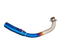 YUQUDGELKY Raccordo Anteriore Da 51 Mm In Acciaio Inox E Lega Di Titanio Collettore Di Scarico Per Moto Per Y&amaha XMAX300 XMAX 300 2017-2024(Lega di titanio B)