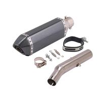 YUQUDGELKY Raccordo Centrale Per Scarico Moto Adattatore Per Marmitta Terminale Di Scarico Slip On Per Y&amaha Per Tricker XG250 XT250 XG 250 2004-2008(Style C)