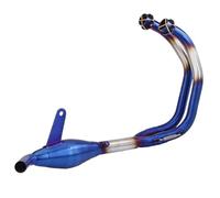 YUQUDGELKY Scarico Completo Escape Moto Con Raccordo Centrale Anteriore Per Y&amaha YZF R3 R25 MT03 2015 2016 2017 2018-2021 2022 2023(Blu)
