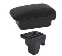 YUQUDGELKY Scatola Bracciolo Auto Per F&ord Per Focus 3 Mk3 2011 2012 2013 2014 2015 2016-2020 Console Centrale Di Stoccaggio(B1 Linea Rossa)