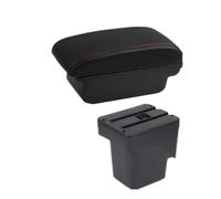 YUQUDGELKY Scatola Bracciolo Centrale Per F&ord Per Focus 2 Per Focus 2 Mk2 2005 2006 2007 2008 2009 2010 2011 Scatola Portaoggetti Auto(A1 Nero rosso SENZA USB)