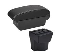 YUQUDGELKY Scatola Bracciolo Centrale Per KIA Per Rio 5 Bracciolo 2014-2019 Ricambi Auto Scatola Bracciolo Scatola Di Archiviazione(B3 Nero bianco 3USB)