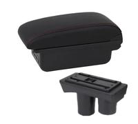 YUQUDGELKY Scatola Bracciolo Per Citroen C2 C3 Scatola Bracciolo Auto Scatola Di Immagazzinamento Centrale Parte Di Retrofitting Interno(B1 Nero rosso 3USB)