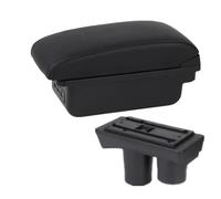 YUQUDGELKY Scatola Bracciolo Per Citroen C2 C3 Scatola Bracciolo Auto Scatola Di Immagazzinamento Centrale Parte Di Retrofitting Interno(B2 linea nera 3USB)
